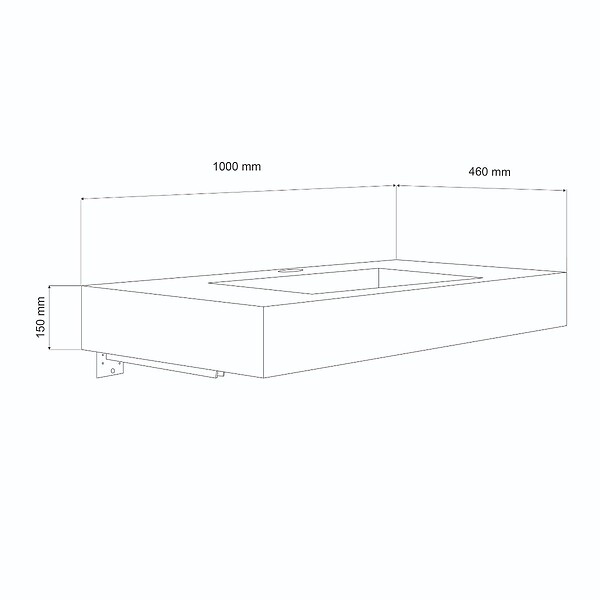 KIAMAMI VALENTINA - Lavabo 80 Cm Blanc Mat En Résine Avec Supports Muraux | Manchester - large