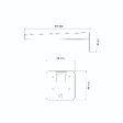 KIAMAMI VALENTINA - Lavabo 80 Cm Gris Mat En Résine Avec Supports Muraux | Manchester - vignette