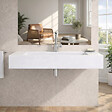 KIAMAMI VALENTINA - Lavabo 100 Cm Blanc Mat En Résine Avec Supports Muraux | Manchester - vignette