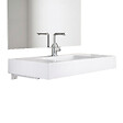 KIAMAMI VALENTINA - Lavabo 100 Cm Blanc Mat En Résine Avec Supports Muraux | Manchester - vignette
