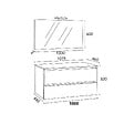 KIAMAMI VALENTINA - Meuble De Salle De Bain Suspendu 100 Cm Blanc Brillant Avec Plateau Chêne Naturel Et Miroir | Benaco - vignette