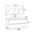 KIAMAMI VALENTINA - Meuble Salle De Bain Suspendu 120 Cm Blanc Export Avec Plan Beton Miroir 120X60 Et Lampe | Berlin - vignette