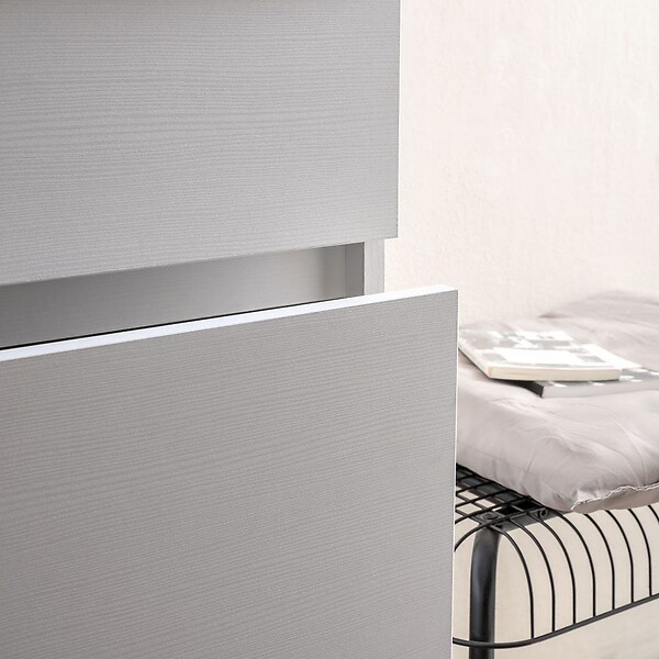 KIAMAMI VALENTINA - Meuble Salle De Bain Suspendu 120 Cm Blanc Export Avec Plan Beton Miroir 120X60 Et Lampe | Berlin - large