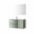 KIAMAMI VALENTINA - Meuble De Salle De Bain Suspendu 105 Cm Vert Sauge Avec Lavabo Gauche | Los Angeles - vignette