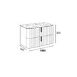 KIAMAMI VALENTINA - Meuble De Salle De Bain Suspendu 100 Cm Blanc Mat Rainuré Avec Lavabo En Résine Gris | Hollywood - vignette