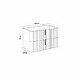 KIAMAMI VALENTINA - Meuble De Salle De Bain Suspendu 100 Cm Blanc Mat Rainuré Avec Lavabo En Résine Gris | Hollywood - vignette