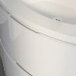 KIAMAMI VALENTINA - Meuble Salle De Bain Suspendu 140 Cm Courbe Blanc Brillant Moderne | Los Angeles - vignette