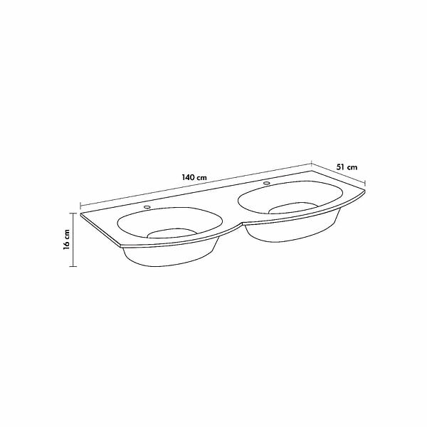KIAMAMI VALENTINA - Meuble Salle De Bain Suspendu 140 Cm Courbe Blanc Brillant Moderne | Los Angeles - large