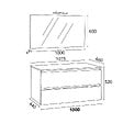 KIAMAMI VALENTINA - Meuble Salle De Bain Suspendu 100 Cm Blanc Export Avec Plan Chêne Naturel, Miroir Et Lampe | Berlin - vignette