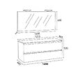 KIAMAMI VALENTINA - Meuble Salle De Bain Suspendu 120 Cm Blanc Brillant Avec Plan Chêne Et Miroir Avec Lampes | Benaco - vignette
