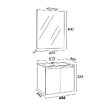 KIAMAMI VALENTINA - Meuble Salle De Bain Suspendu 60Cm Blanc Brillant Portes Avec Plan Effet Béton | Benaco - vignette