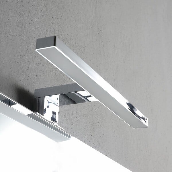 KIAMAMI VALENTINA - Meuble Salle De Bain Suspendu 60Cm Blanc Brillant Portes Avec Plan Effet Béton | Benaco - large