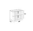 KIAMAMI VALENTINA - Meuble De Salle De Bain Suspendu 80 Cm Blanc Cannelé Moderne | Hollywood - vignette