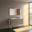 KIAMAMI VALENTINA - Support Mural Pour Meuble De Salle De Bain Suspendu Avec Porte-Serviettes Blanc Mat - vignette