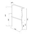 KIAMAMI VALENTINA - Support Mural Pour Meuble De Salle De Bain Suspendu Avec Porte-Serviettes Blanc Mat - vignette