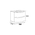 KIAMAMI VALENTINA - Meuble De Salle De Bain Suspendu 70 Cm Courbe Chêne Doré Moderne | Los Angeles - vignette