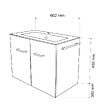KIAMAMI VALENTINA - Meuble De Salle De Bain Suspendu Chêne Artisan 60 Cm Avec Vasque Et Miroir | Square - vignette
