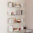 ID MARKET - Lot de 4 étagères 60x15 cm pour livres METRA blanches - vignette