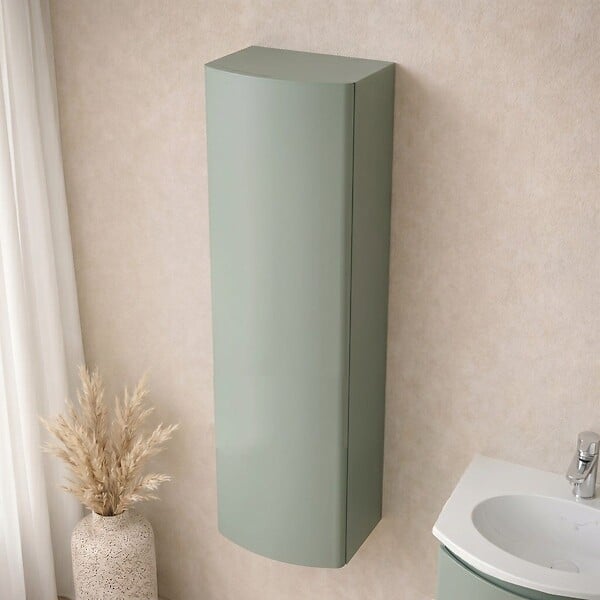 KIAMAMI VALENTINA - Colonne De Salle De Bain Suspendue Vert Sauge Moderne Gain De Place | Los Angeles - large