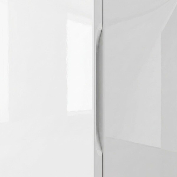 KIAMAMI VALENTINA - Colonne De Salle De Bain Suspendue Blanc Brillant Moderne Gain De Place Porte Courbe | Los Angeles - large