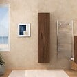 KIAMAMI VALENTINA - Colonne De Salle De Bain Tabac Moderne Gain De Place 139 Cm Avec Porte Unique | Hollywood - vignette