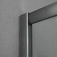 KIAMAMI VALENTINA - Porte De Douche 120 Cm Coulissante Avec Panneau Fixe 80 Cm Finition Gun Metal Et Verre Transparent | City - vignette