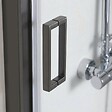 KIAMAMI VALENTINA - Porte De Douche 110 Cm Coulissante + Panneau Fixe 70 Cm Gun Metal | City - vignette