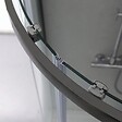 KIAMAMI VALENTINA - Cabine De Douche Semi-Circulaire 90X90x190 Cm Verre Transparent Et Profilés Gun Metal | City - vignette