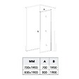 KIAMAMI VALENTINA - Paroi Fixe De Douche 80X190 Cm Verre Transparent Or Brossé | City - vignette