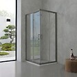 KIAMAMI VALENTINA - Cabine De Douche Carrée 70X70 Cm Profils Gun Metal Verre Transparent | City - vignette