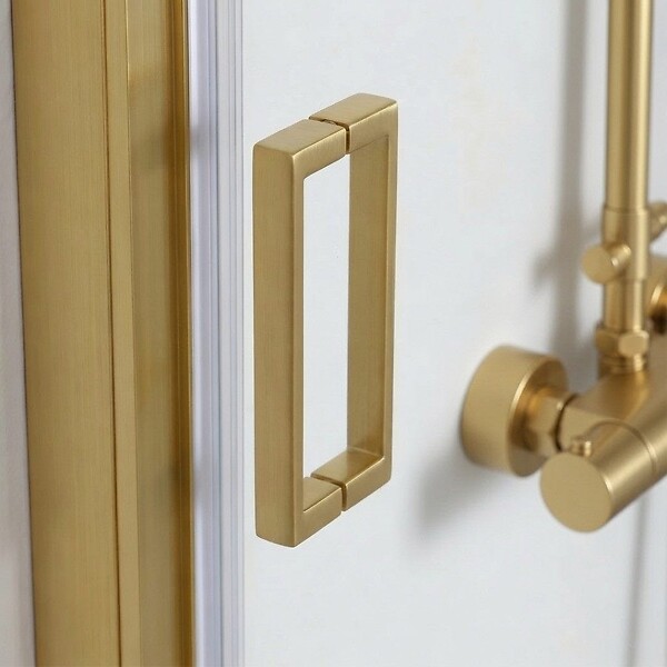 KIAMAMI VALENTINA - Porte De Douche 130 Cm Avec Panneau Fixe Et Porte Coulissante, Côté Fixe 80 Cm | City - large