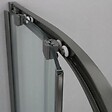 KIAMAMI VALENTINA - Cabine De Douche Semi-Circulaire 80X80 Cm Gun Metal Verre Transparent Portes Coulissantes | City - vignette