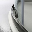 KIAMAMI VALENTINA - Cabine De Douche Semi-Circulaire 80X80 Cm Gun Metal Verre Transparent Portes Coulissantes | City - vignette