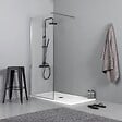 KIAMAMI VALENTINA - Paroi Walk-In De Douche 120X190 Cm En Verre Trempé Transparent - vignette