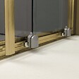 KIAMAMI VALENTINA - Porte De Douche Pour Niche 100 Cm Or Brossé, Panneau Fixe Et Coulissant | City - vignette