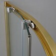 KIAMAMI VALENTINA - Cabine De Douche Semi-Circulaire 80X80x190 Cm Or Brossé Verre Transparent | City - vignette