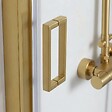 KIAMAMI VALENTINA - Porte De Douche Or Brossé 110 Cm Avec Panneau Fixe Et Coulissant + Côté Fixe 80 Cm | City - vignette
