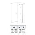 KIAMAMI VALENTINA - Paroi Fixe De Douche 70X190 Cm Verre Transparent Profilés Or Brossé | City - vignette