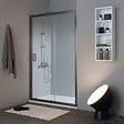 KIAMAMI VALENTINA - Porte De Douche Coulissante Pour Niche 120 Cm Verre Transparent Gris Canon De Fusil | City - vignette