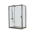 KIAMAMI VALENTINA - Porte De Douche Coulissante Pour Niche 120 Cm Verre Transparent Gris Canon De Fusil | City - vignette