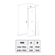 KIAMAMI VALENTINA - Porte De Douche Or Brossé Avec Panneau Fixe Et Coulissant 110Cm + Paroi Latérale 70Cm | City - vignette