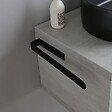KIAMAMI VALENTINA - Porta Asciugamano Per Fianco Mobile Nero Opaco Acciaio Inox - vignette