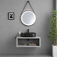 KIAMAMI VALENTINA - Porta Asciugamano Per Fianco Mobile Nero Opaco Acciaio Inox - vignette