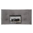 ATMOSPHERA - 2 en 1 Pouf pliant double et coffre de rangement Velours Gris foncé 76 x H 38 cm - vignette