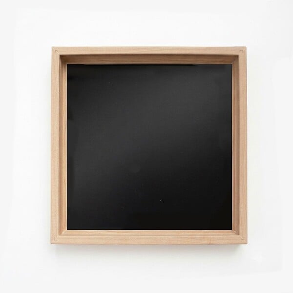 KIAMAMI VALENTINA - Miroir Carré 30X30 Cm Avec Cadre En Mdf Plaqué, Finition Bois Naturel - large