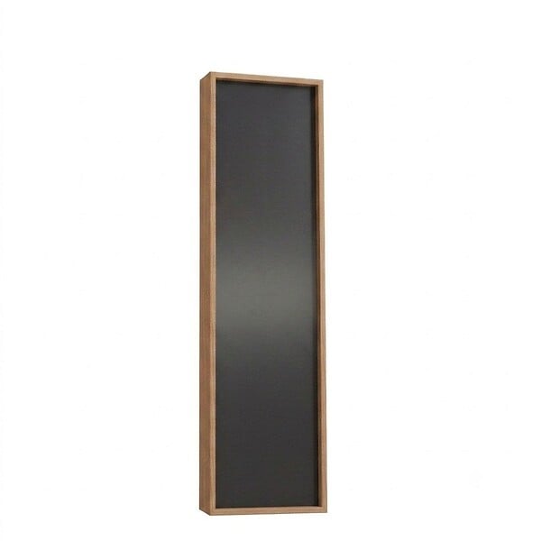 KIAMAMI VALENTINA - Miroir Mural Rectangulaire 40X150 Cm Avec Cadre Mdf Finition Bois Naturel, Fixation Facile - large