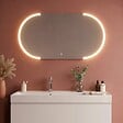 KIAMAMI VALENTINA - Miroir Ovale Rétroéclairé 120X60 Cm Avec Led Et Commande Tactile - vignette