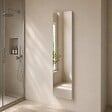 KIAMAMI VALENTINA - Miroir Mural 30X130 Cm Cadre Mdf Finition Argentée, Style Moderne - vignette