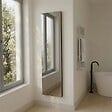 KIAMAMI VALENTINA - Miroir Mural 40X150 Cm Avec Cadre En Mdf Noir, Finition Polie - vignette