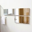 KIAMAMI VALENTINA - Miroir Mural 30X130 Cm Avec Cadre En Mdf Aspect Bois Naturel, Finition Brillante - vignette